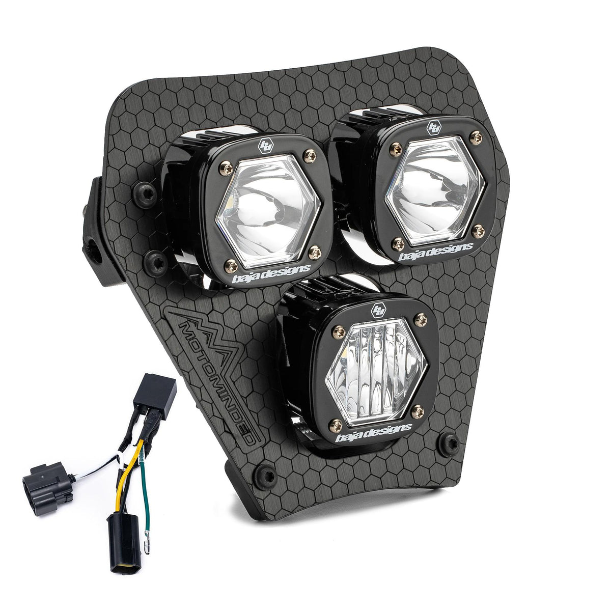 KTM Triple S1 Hydra (D/C) LED Headlight Kit w/ Hi-Low Harness 2024-Up KTM EXC-F Baja Designs
