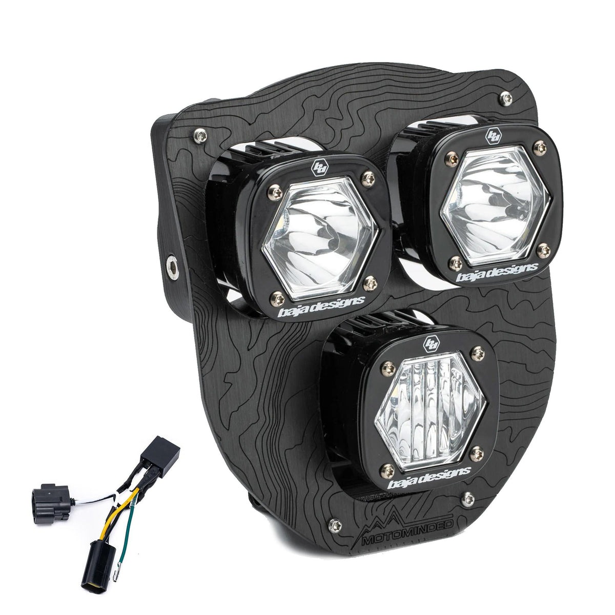 Husqvarna Triple S1 Hydra (D/C) LED Headlight Kit w/ Hi-Low Harness 2024-Up Husqvarna FE-S Baja Designs