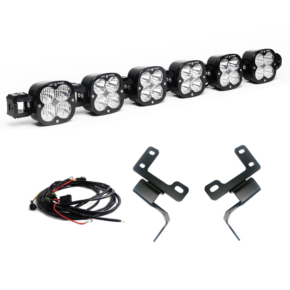 XL Pro Linkable Sport Bumper Light Kit 21-26 Bronco w/ OE Plastic Bumper (Multi-Pattern Clear Upfitter Wiring) Baja Designs