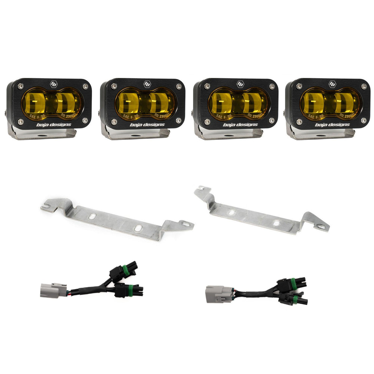 S2 SAE OEM Fog Light Replacement Kit 2024-On Toyota Tacoma TRD Pro/Trailhunter Amber Baja Designs