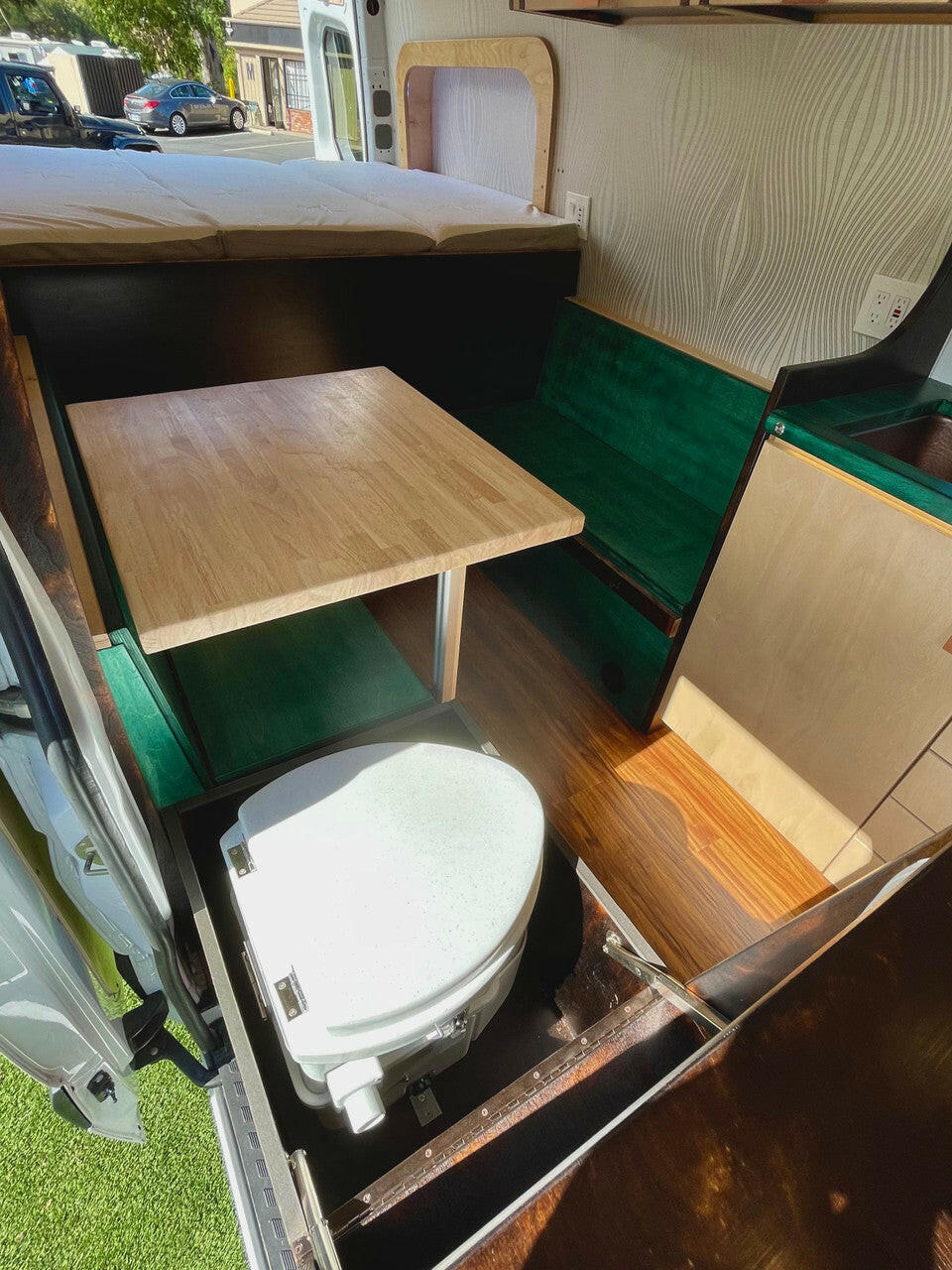 Composting Toilet with Box.