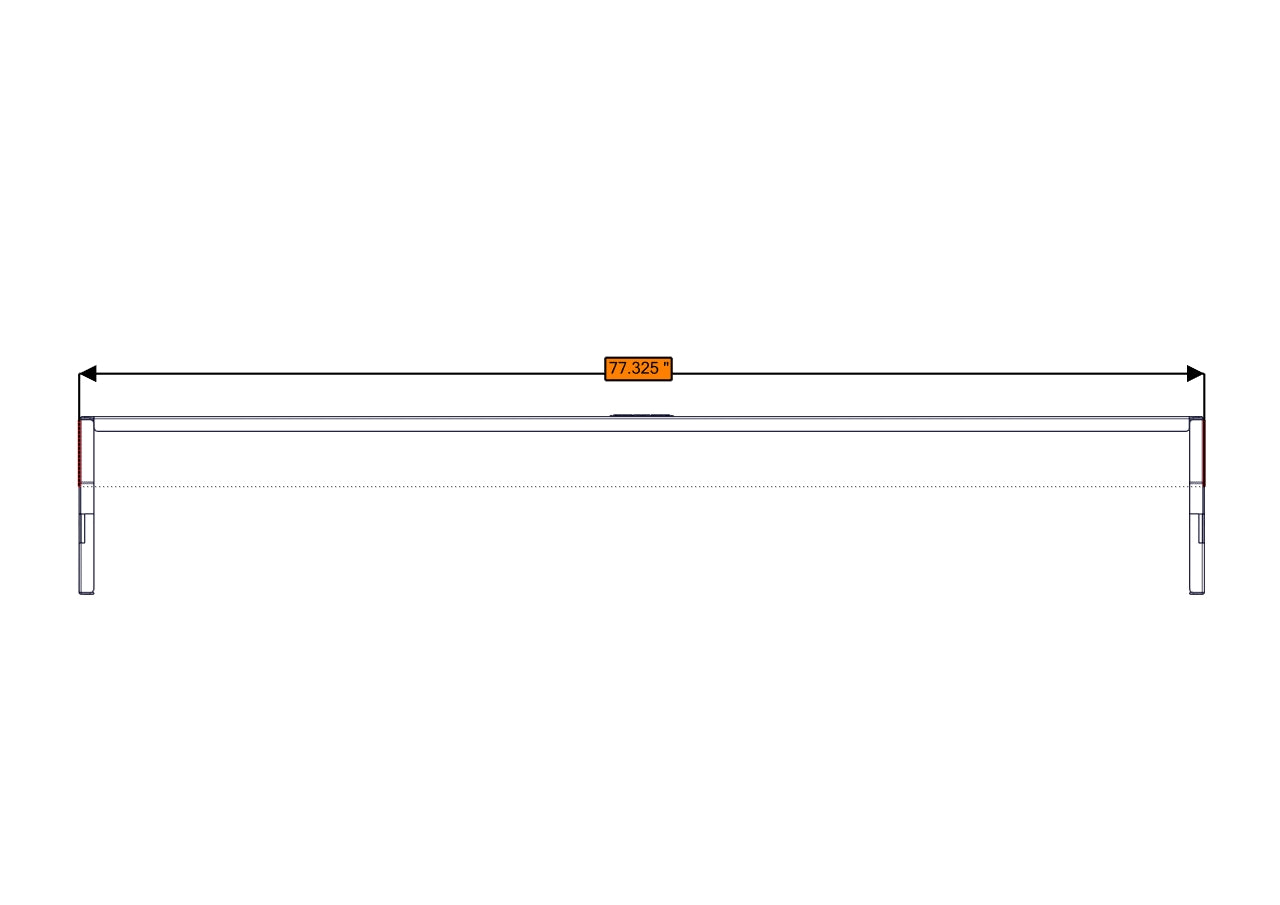 Sofa Storage Box, 76", Shallow