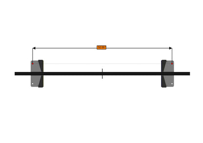 07+, Roof Bar 64" Wide - 12" Lift - High Roof - AC/Vent Cover Restrictions