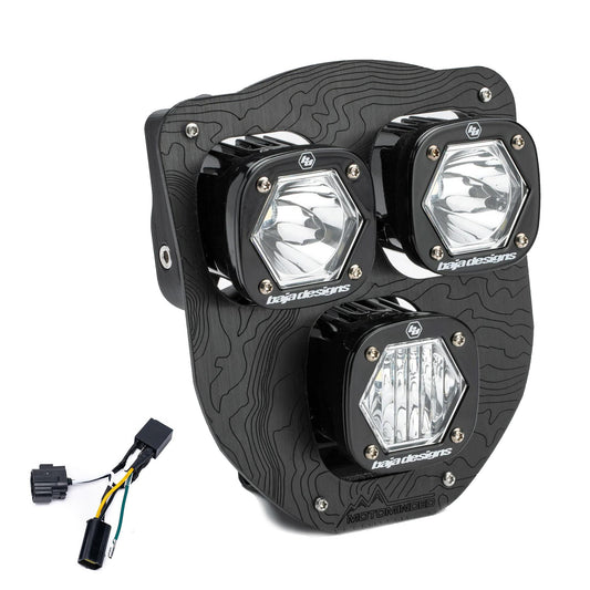 Husqvarna Triple S1 Hydra (D/C) LED Headlight Kit w/ Hi-Low Harness 2024-Up Husqvarna FE-S Baja Designs
