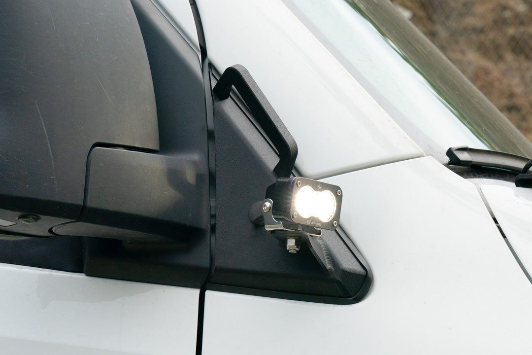 Sprinter A-Pillar Grab Handle Light Mount Aluminum LED Mount