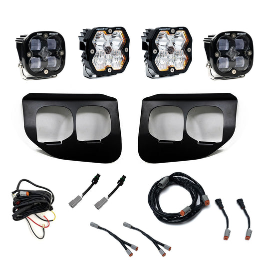 Squadron 2.0 Pro/Squadron Sae Dual Fog Pocket Light Kit Ford 2020-22 F-250/350 Super Duty Clear Toggle Baja Designs