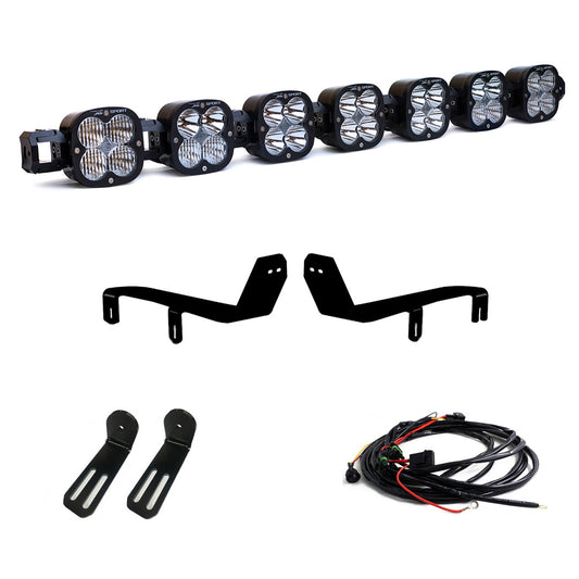 7XL Pro Linkable Bumper LED Light Bar Kit for Ford F-250/350 Super Duty 2017-2019 (Light Pattern Multi-Pattern Clear Upfitter Wiring) Baja Designs