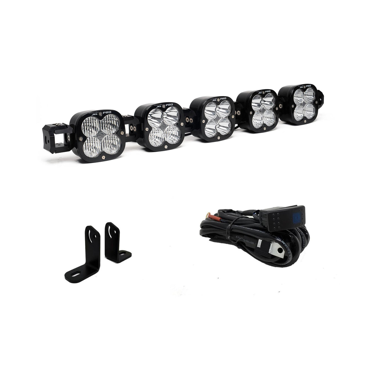 XL Pro Linkable Sport Roof Mount Kit 18-21 RZR Turbo S (Multi-Pattern, Clear) Baja Designs
