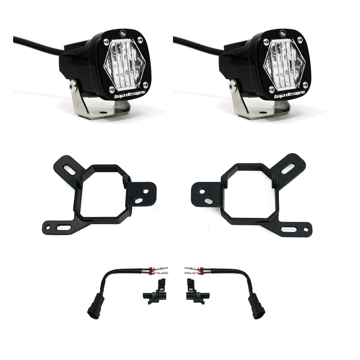 S1 Fog Pocket Light Kit 2024-2025 Canyon, Yukon 24-25 Silverado/Sierra 1500/2500/3500 AT4-X Clear Baja Designs