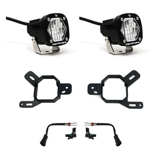 S1 Fog Pocket Light Kit 2024-2025 Canyon, Yukon 24-25 Silverado/Sierra 1500/2500/3500 AT4-X Clear Baja Designs