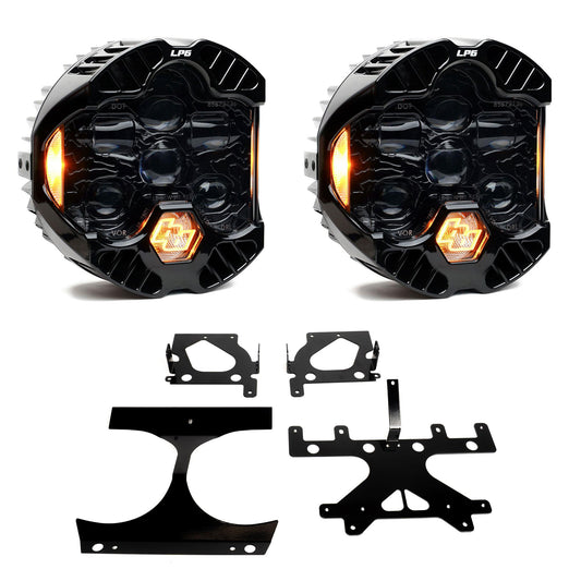 DOT LP6 LED Headlight Kit 2015-2024 Harley Davidson Road Glide (Amber) Baja Designs