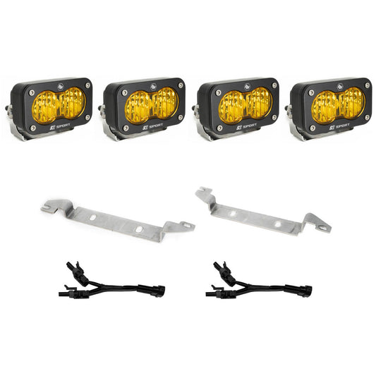 S2 Sport OEM Fog Light Replacement Kit 2025-On Toyota 4Runner Non-TRD Pro Baja Amber Baja Designs