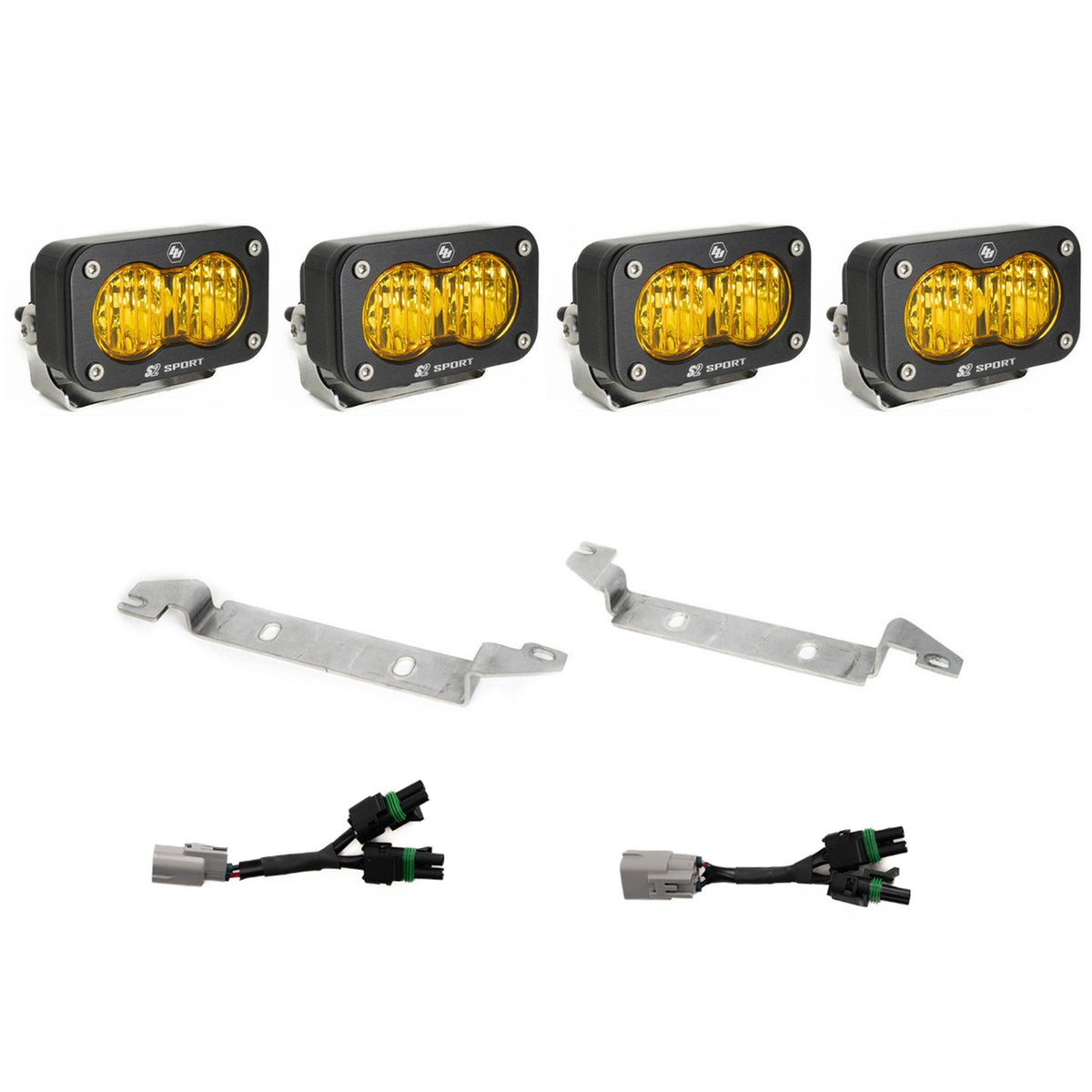 S2 Sport OEM Fog Light Replacement Kit 2024-on Toyota Tacoma TRD Pro/Trailhunter Amber Baja Designs