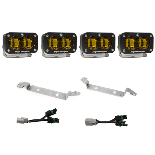 S2 SAE OEM Fog Light Replacement Kit 2024-On Toyota Tacoma TRD Pro/Trailhunter Amber Baja Designs