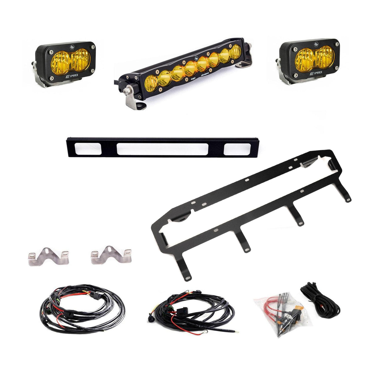 S8 10 Inch S2 Pro Grille Light Replacement Kit 2025-On Toyota 4Runner TRD Pro Baja Amber Baja Designs