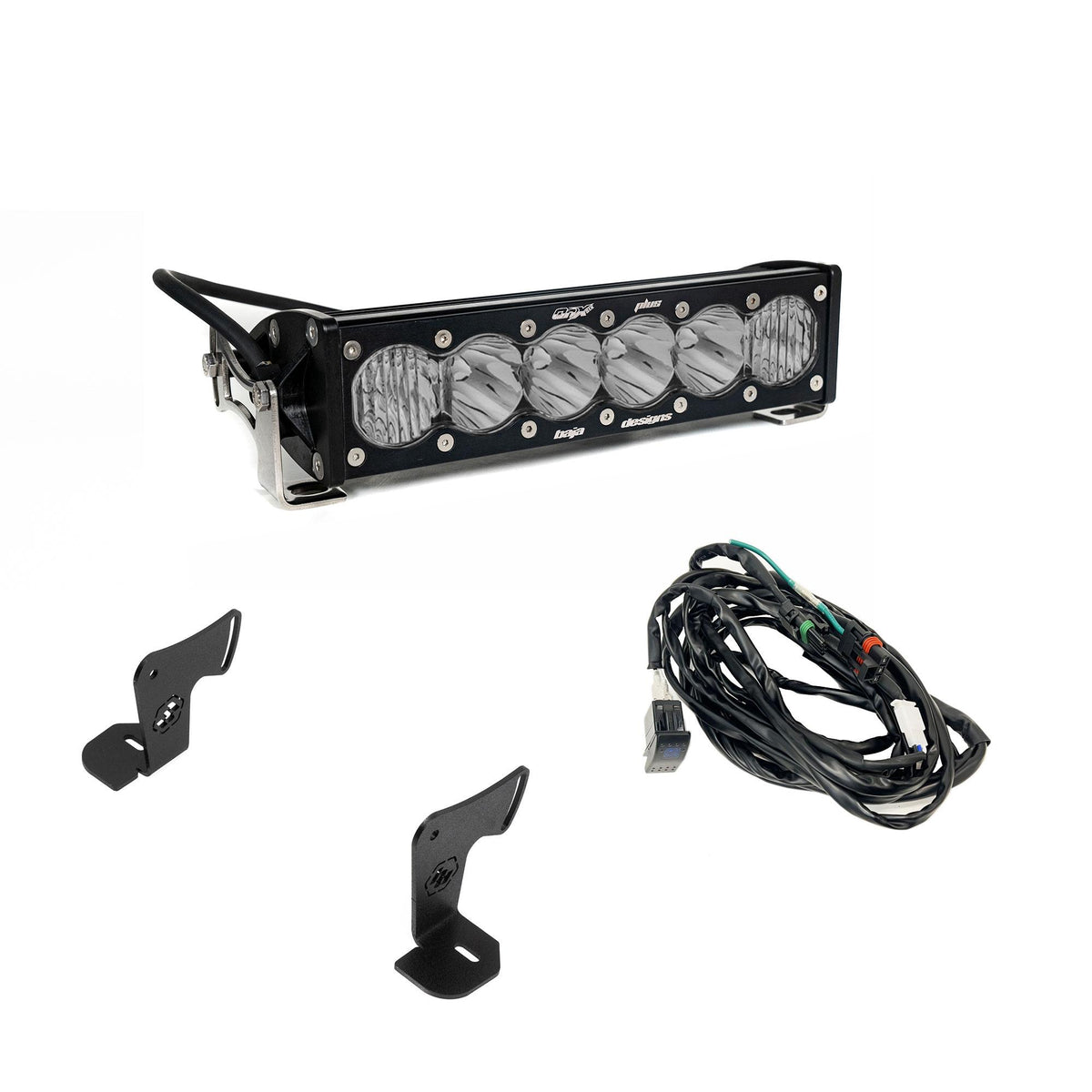 OnX6+ 10 Inch Light Bar Hood Mount Kit Polaris 2025 RZR ProR; ProS; ProXP, Clear Baja Designs