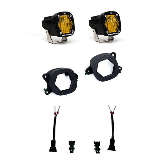 S1 Fog Pocket Light Kit Ford Ranger Raptor 2024-2026 (Wide Cornering Baja Amber) Baja Designs