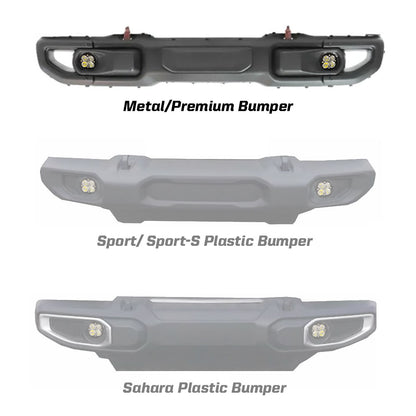 Jeep JL Fog Pocket Kit 2018 Wrangler JL Rubicon Squadron R Sport Baja Designs