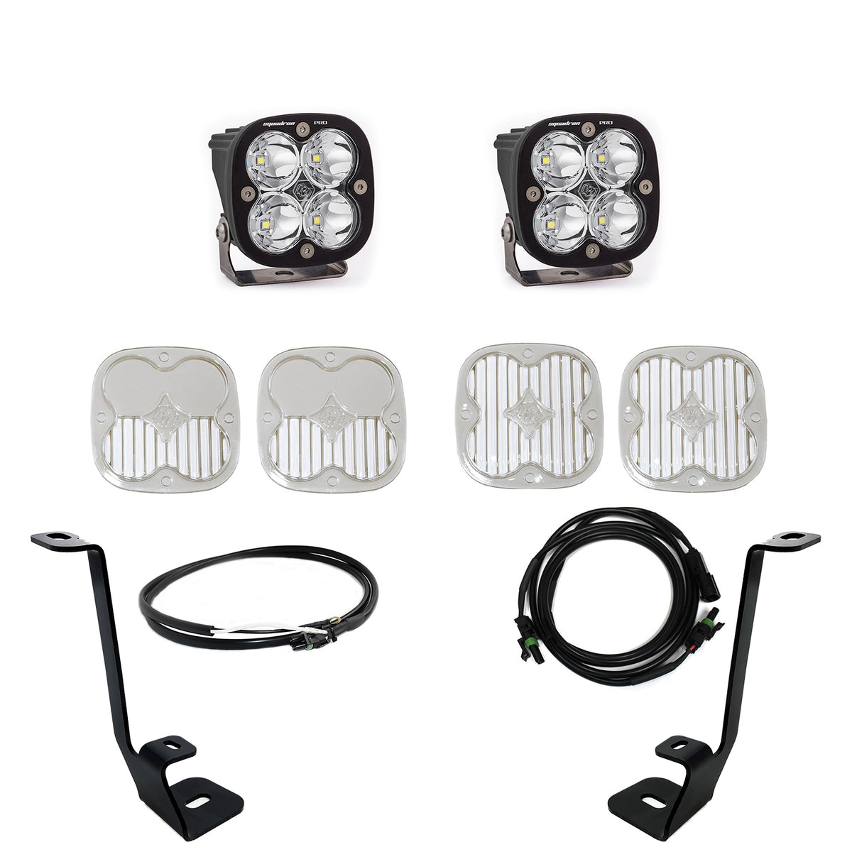 Squadron Pro A-Pillar Kit 21-23 F-150 (Spot; Clear; Upfitter Wiring) Baja Designs
