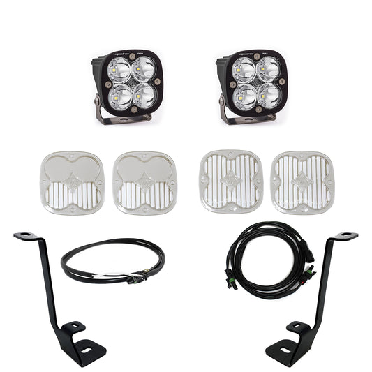 Squadron Pro A-Pillar Kit 21-23 F-150 (Spot; Clear; Upfitter Wiring) Baja Designs