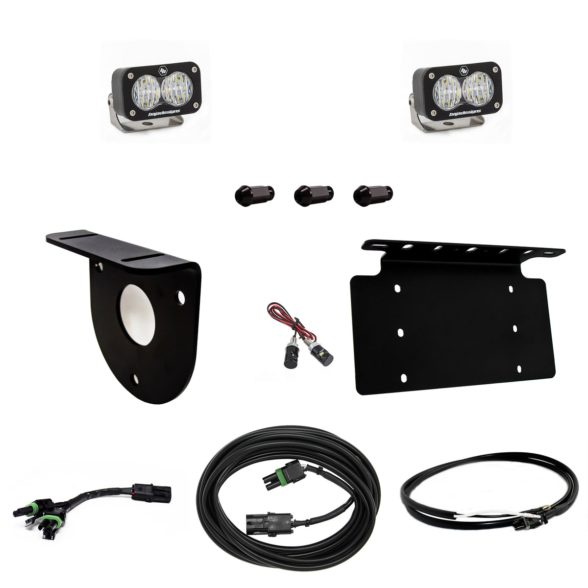 Bronco Dual S2 Sport W/C Reverse Kit w/Lic Plate w/Upfitter 21-Up Ford Bronco Baja Designs