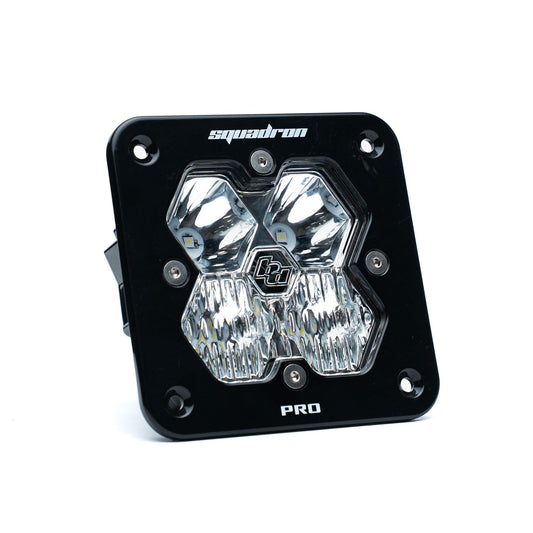 Squadron 2.0 Pro Black Flush Mount LED Auxiliary Light Pod Universal Clear Driving/Combo Baja Designs