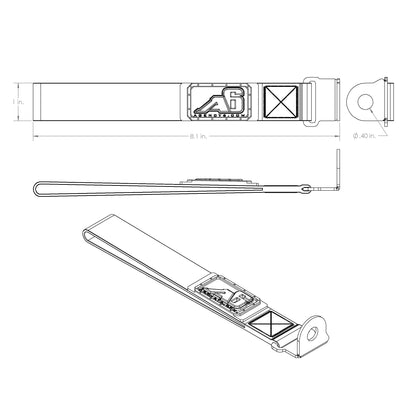 (5TH GEN) Toyota 4Runner Rear Lift Gate Hatch Pull Assist Strap (DIG GREY)