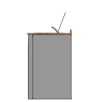 56in Galley - Isotherm 130 Fridge Base Cabinet
