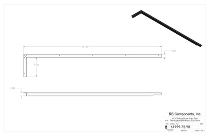 07+ Sprinter Van Sliding Door Step Entry Trim - Fits W/ Upgraded 3/4" Sub Floor