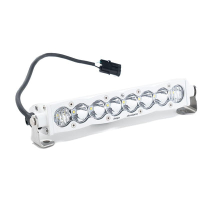S8 White Straight LED Light Bar (10 Inch; Driving/Combo; Clear) Baja Designs