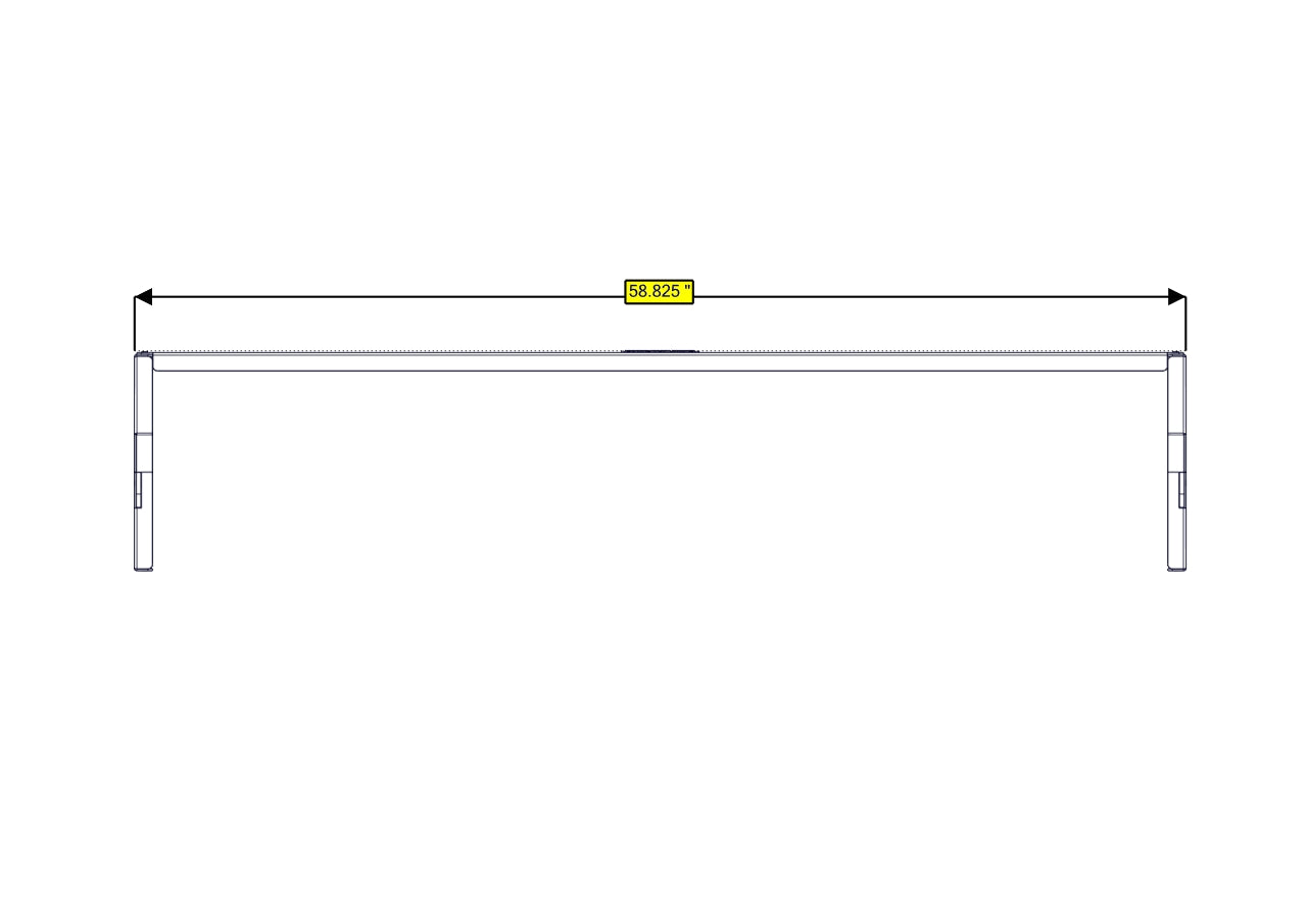 Sofa Storage Box, 58", Shallow