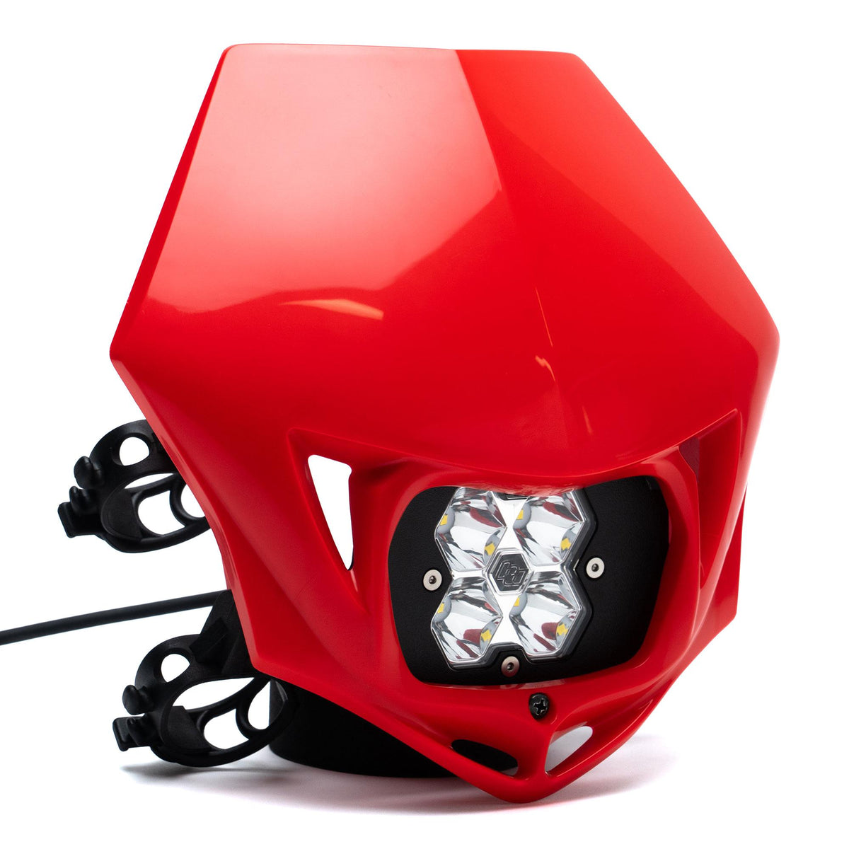 Squadron 2.0 Sport Motorcycle (A/C) LED Headlight Kit w/Shell Universal Red Spot Clear Baja Designs