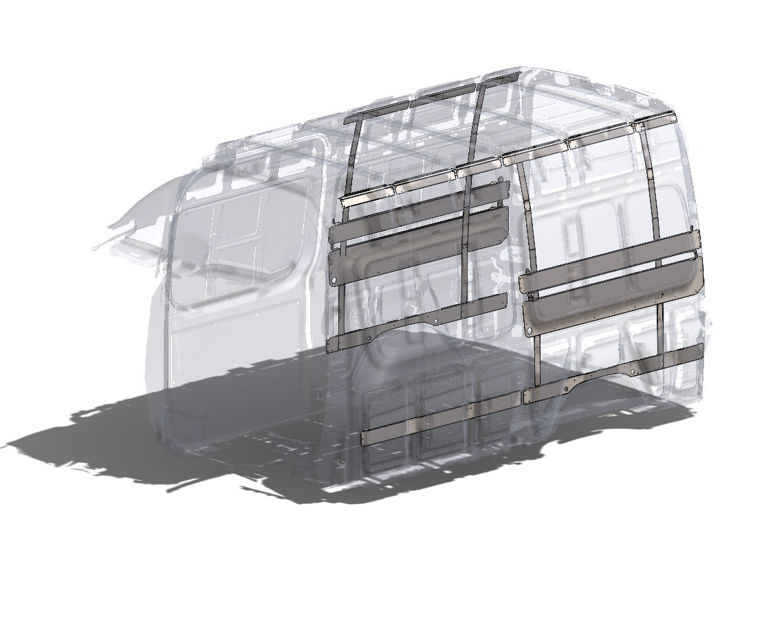 07+ Sprinter Van 144 - Lower Furniture Wall Brace Kit