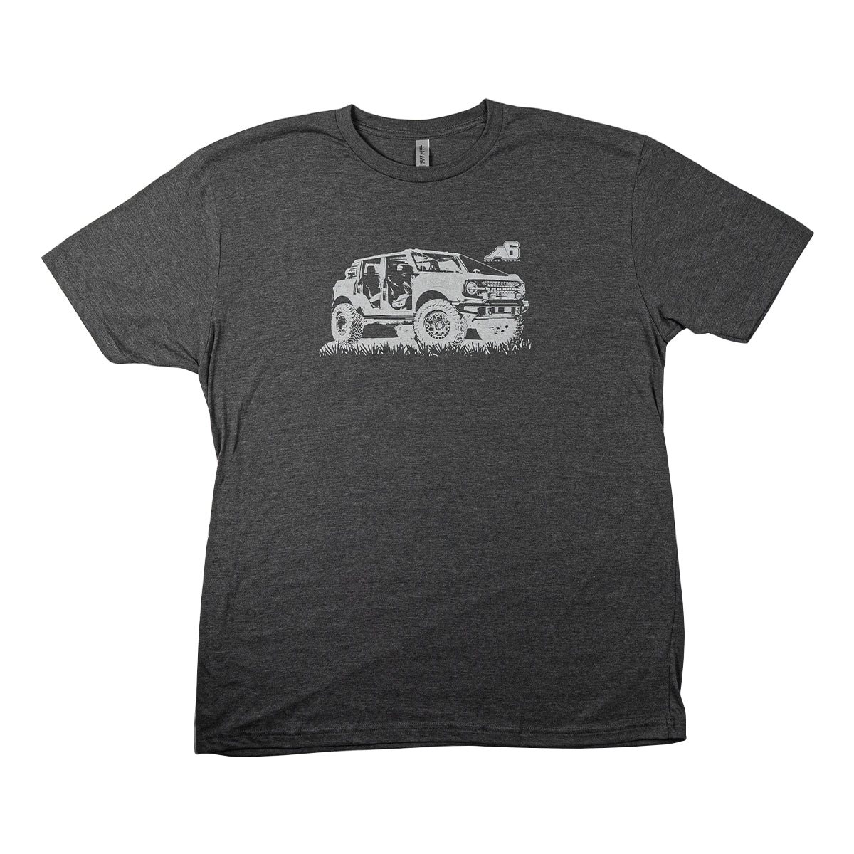 T-Shirt - Agency 6 Bronco - Charcoal Heather.