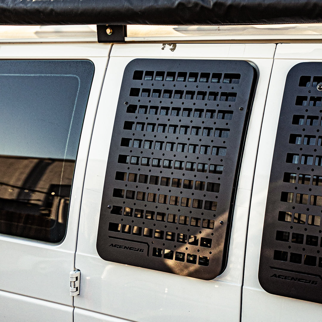 Ford E350 Passenger Side Window GRIDS (Left Barn Door).