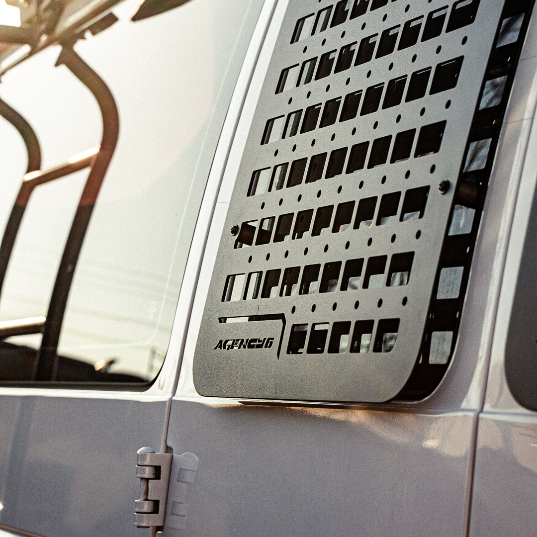 Ford E350 Passenger Side Window GRIDS (Left Barn Door).