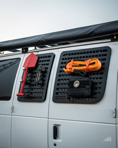 Ford E350 Passenger Side Window GRIDS (Right Barn Door).