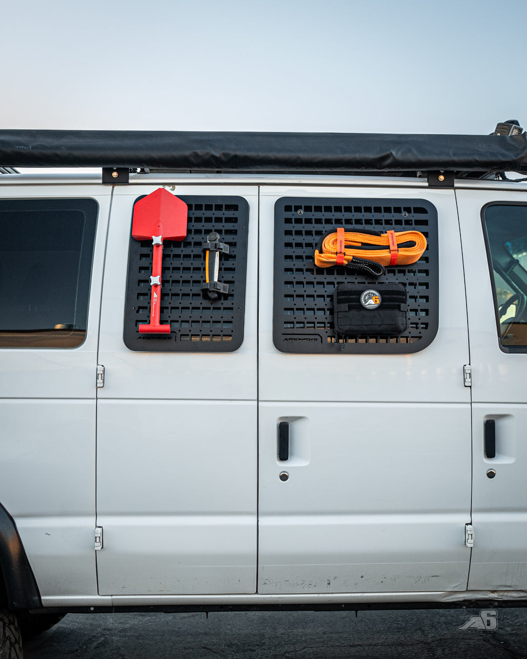 Ford E350 Passenger Side Window GRIDS (Left Barn Door).