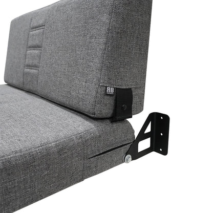 34" Folding Bench Seat - Retro Graphite Tweed