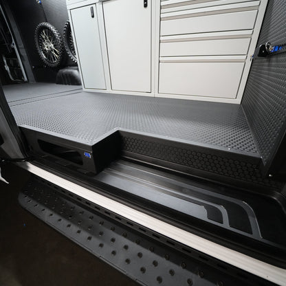 2007+ Sprinter Van - Sliding Door Floor Extension w/Access for wood sub floor trim