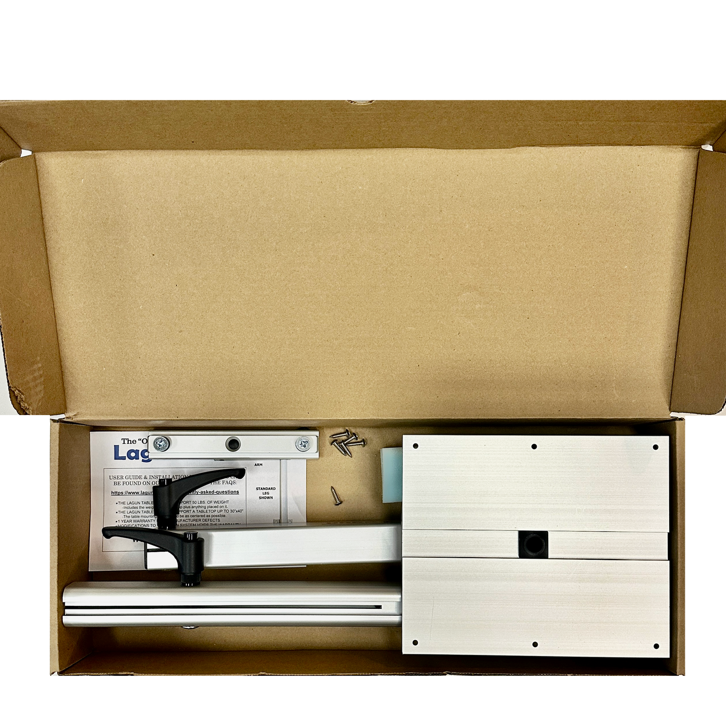 Silver Lagun Table System - Standard Leg/LEFT hand