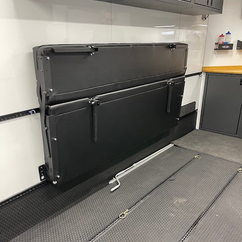 58" Retro Sofa Sleeper - Black Carbon Fiber Vinyl
