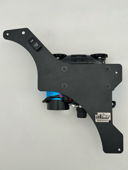 CAtuned Off-Road ARB Twin Air Compressor under hood for Sierra/Silverado 2500.