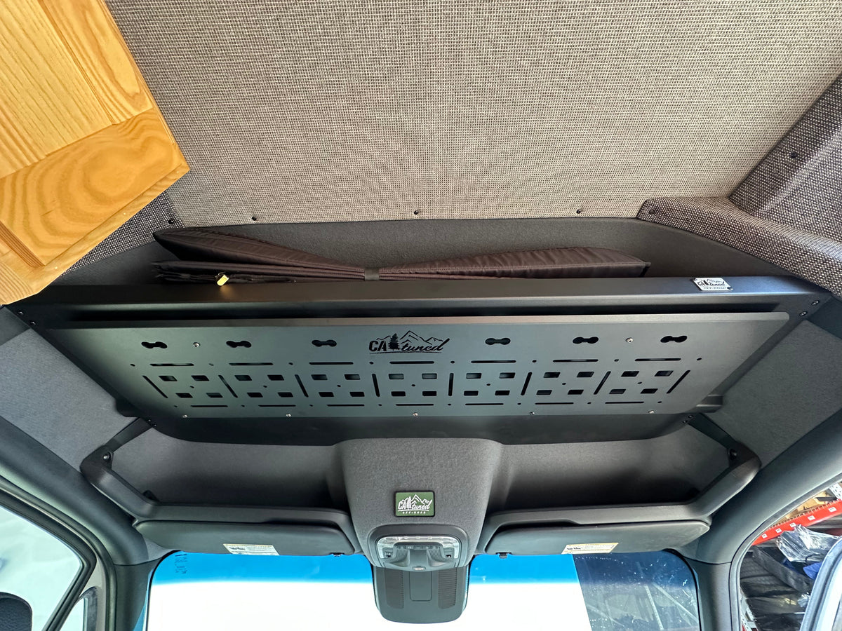 CAtuned Off-Road Mercedes Sprinter Upper Shelf with MOLLE Panel.