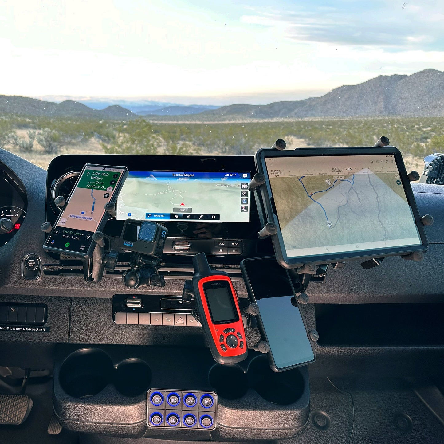 Navidok Overlander - No Drill Dash Mount For Mercedes Sprinter - 2019+ by Terra X