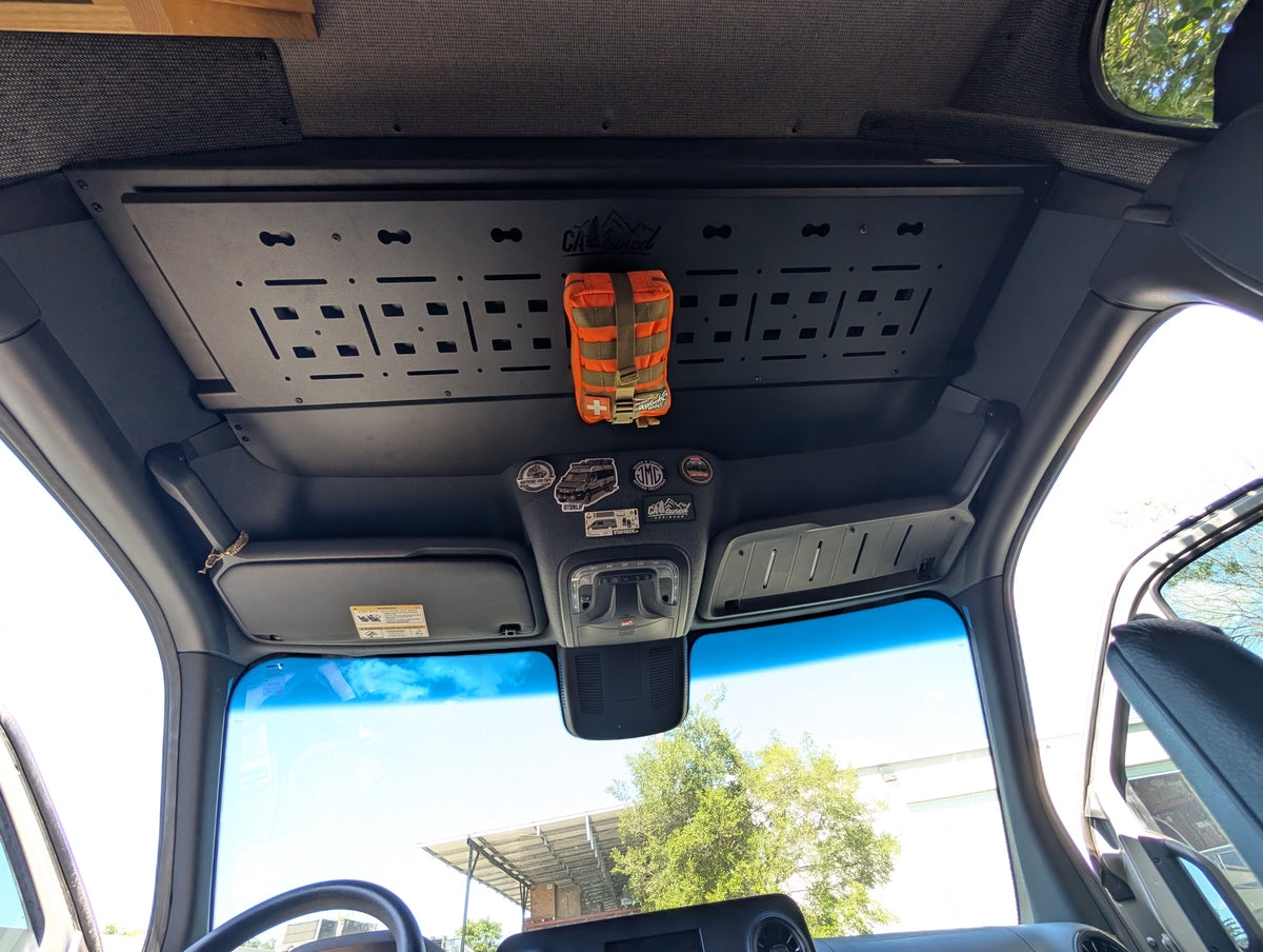 CAtuned Off-Road Mercedes Sprinter Upper Shelf with MOLLE Panel.