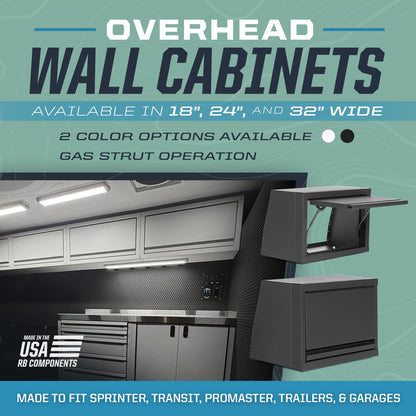 Sprinter Van Overhead Cabinet, 16"H x 14"D x 32"W