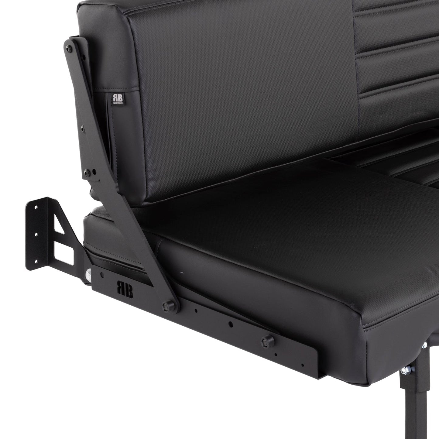 76" Retro Sofa Sleeper - Black Carbon Fiber Vinyl