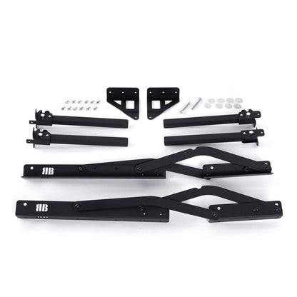 76" Retro Sofa Sleeper - Black Carbon Fiber Vinyl