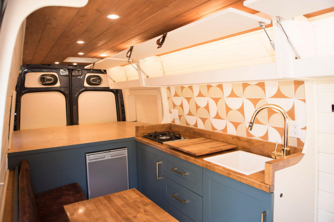 Backlit cabinets make it easy to find what you're looking for, any time of day.